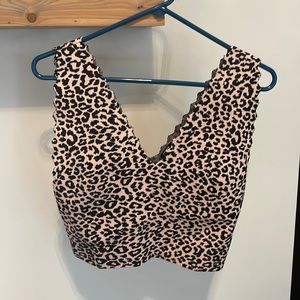 Leopard body con top